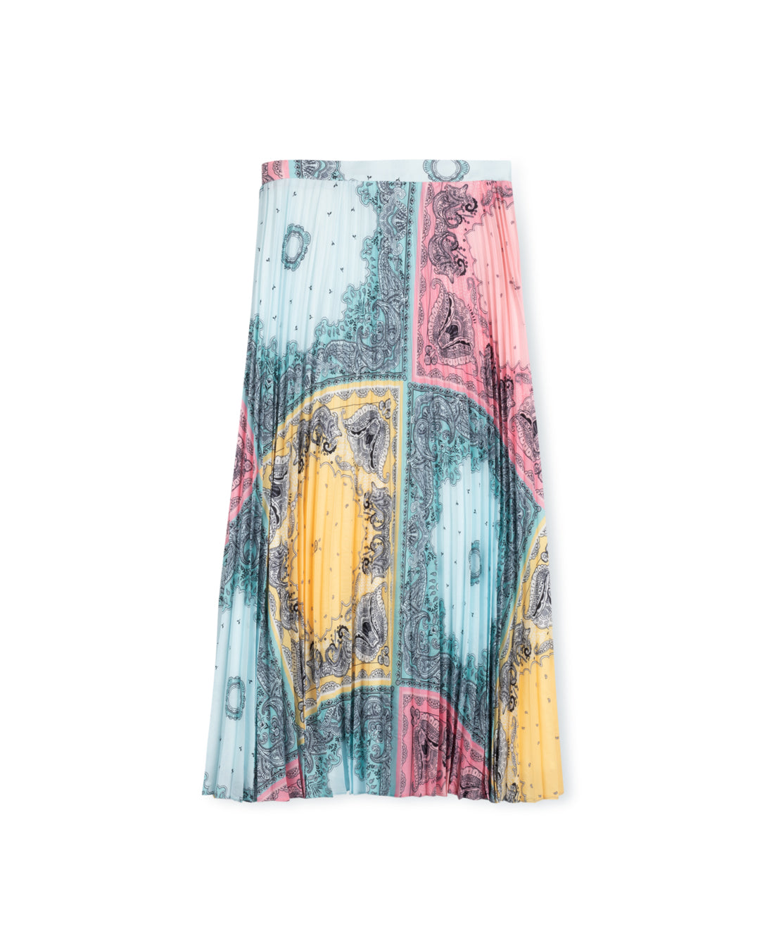 Ladies Printed Midi Pleated Skirt
