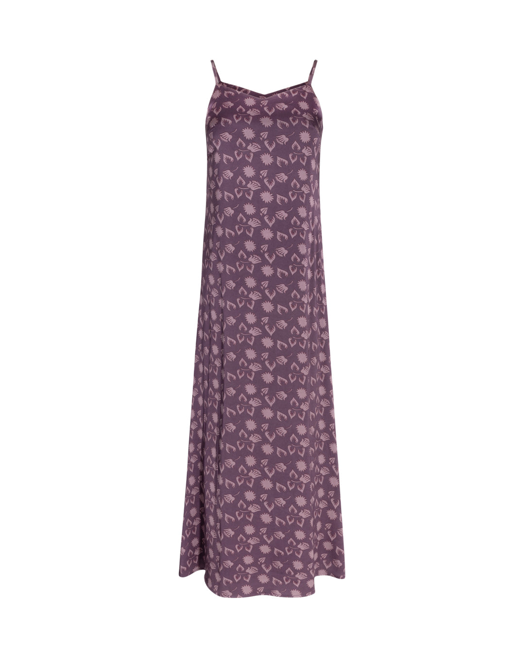 Ladies Printed Silk Slip Dress Set