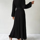 Ladies Tie Waist Long Sleeve Dress