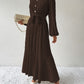 Ladies Tie Waist Long Sleeve Dress