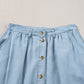 Ladies High Waist Denim Skirt