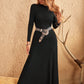 Ladies Turtleneck Long Sleeve Maxi Dress