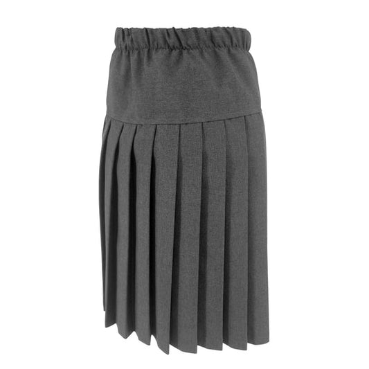 Grey Yoke Elastic Skirt - Modest Necessities