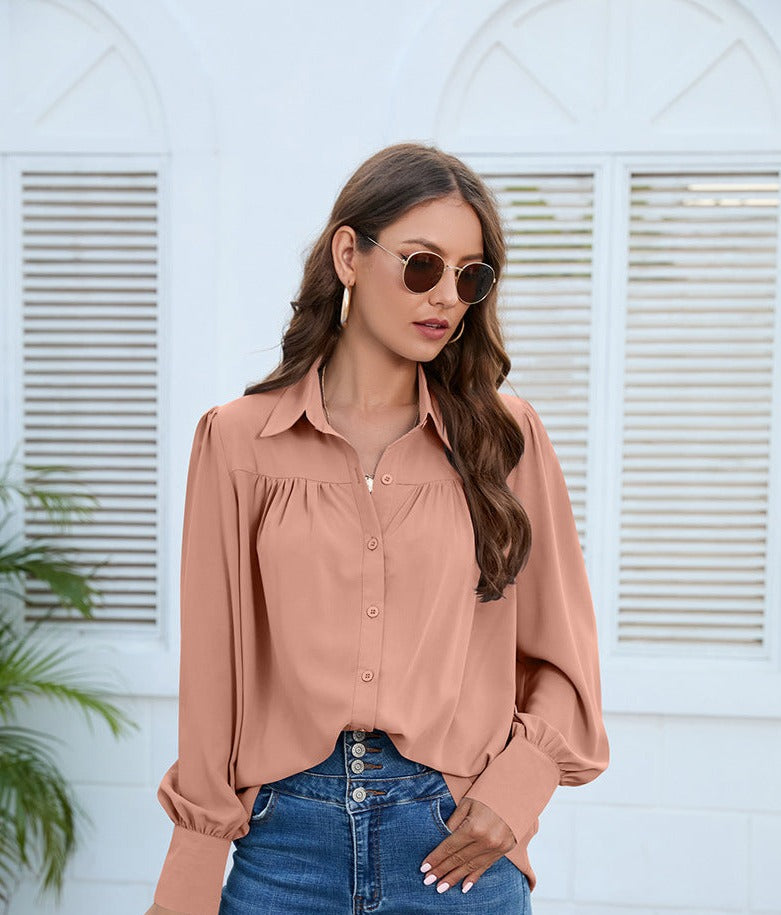 Ladies Puff Sleeve Blouse (3 colors)