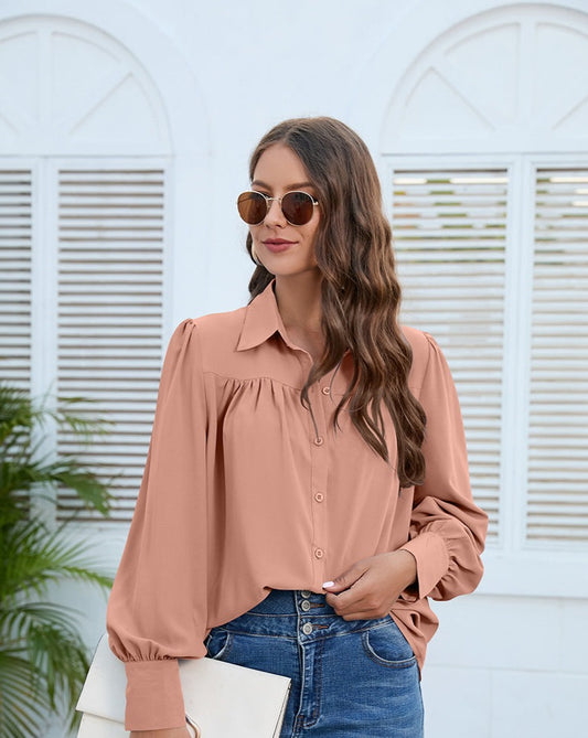 Ladies Puff Sleeve Blouse (3 colors)