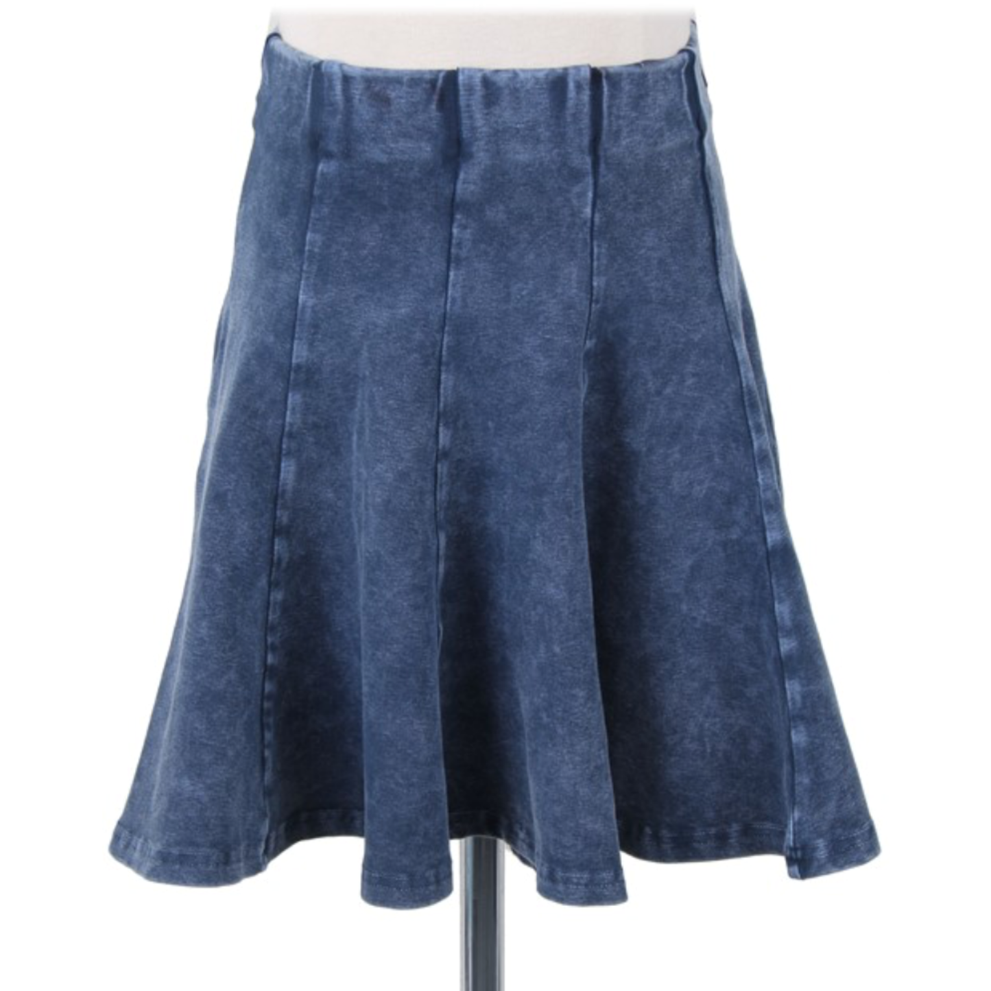 Kiki Riki Girls Mineral Wash Faux Denim Panel Skirt 41464 - Modest Necessities