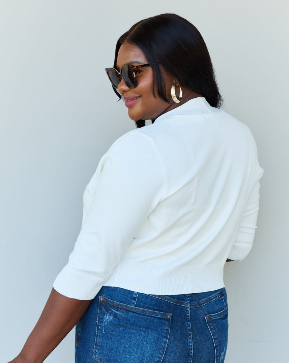 My Favorite Cropped Cardi in Ivory