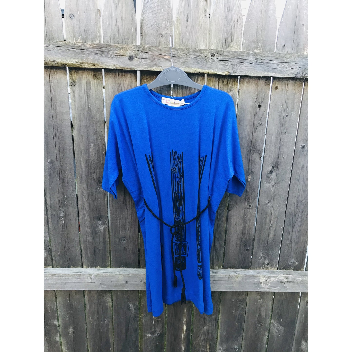 Teela Girls Square Belt Print Dress LA8021B - Modest Necessities