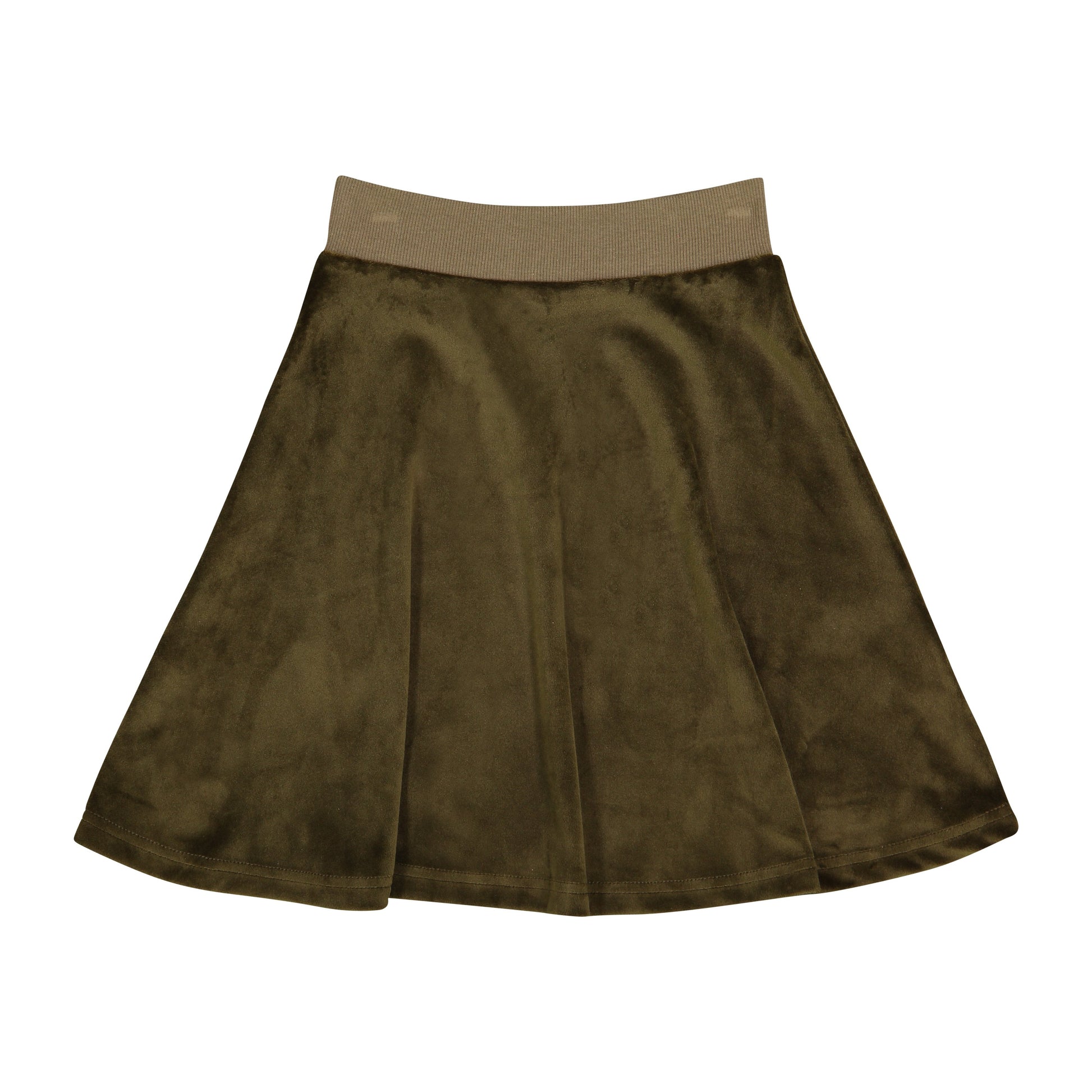 Girls Three Bows Velour Flair Skirt - Modest Necessities
