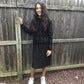 Teen Black Knit Pleated Skirt With Multicolor Metallic Threading - Modest Necessities