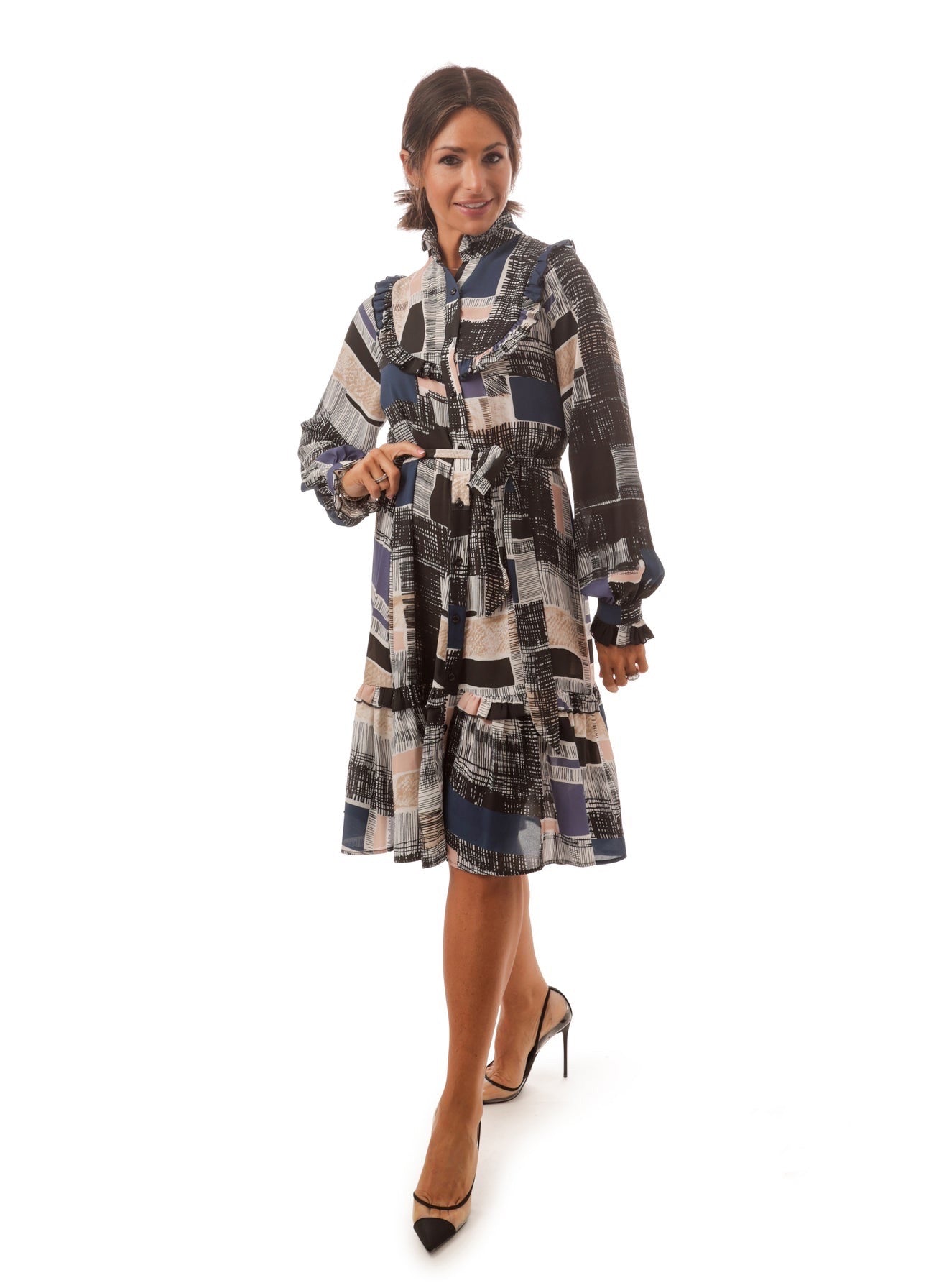 ladies color block dresses Black Navy Peach Chiffon Dress -tznius-fashion-tzniut-modest-Tznius-clothing-online-tznius-Shabbos-clothing-trendy-modest clothing Length:Long (34.5 Inches) It’s crafted from a eagle Purple High-Class Presence Plum